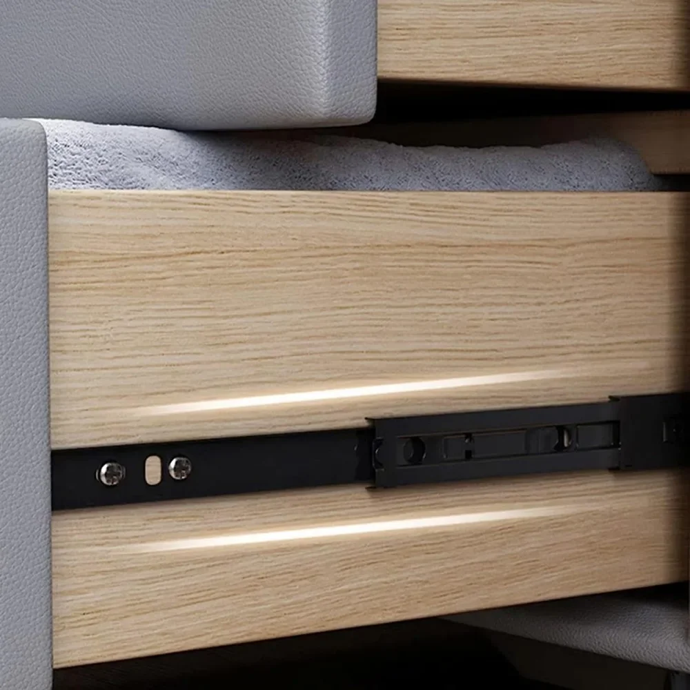 Прикроватная тумбочка из массива дерева с 3 ящиками шкаф для хранения вещей