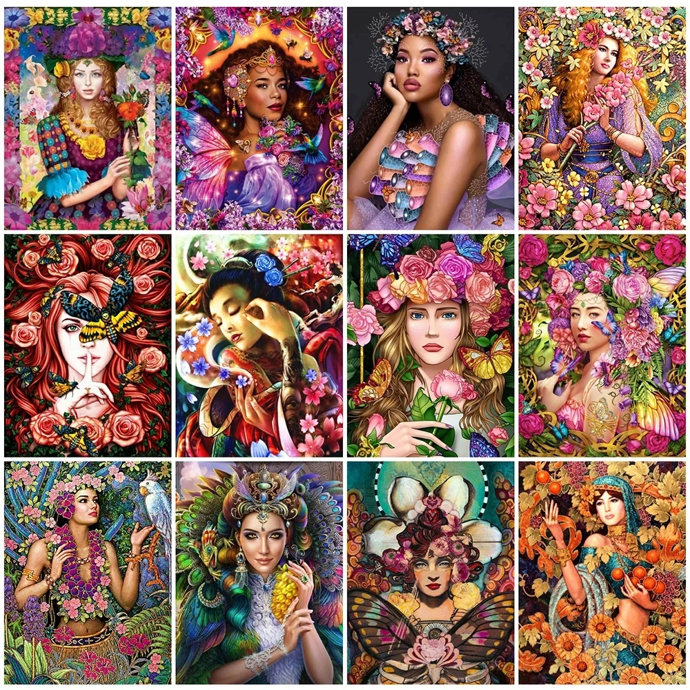 

Полностью квадратная алмазная живопись, Новое поступление, Женская Вышивка, цветок, вышивка крестиком, рандомное хобби ручной работы