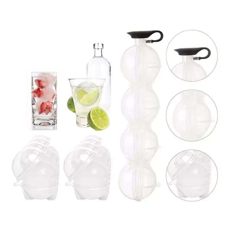 

2023New Cavity Whiskey IceCube Maker Mold Sphere Mould Kitchen Tool Silicone Ice Cream Tools Ice Grid Round Homemade Ice Ball Ic