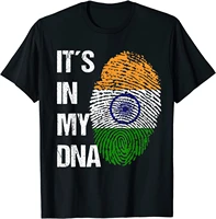 indian flag dna fingerprint india t shirt