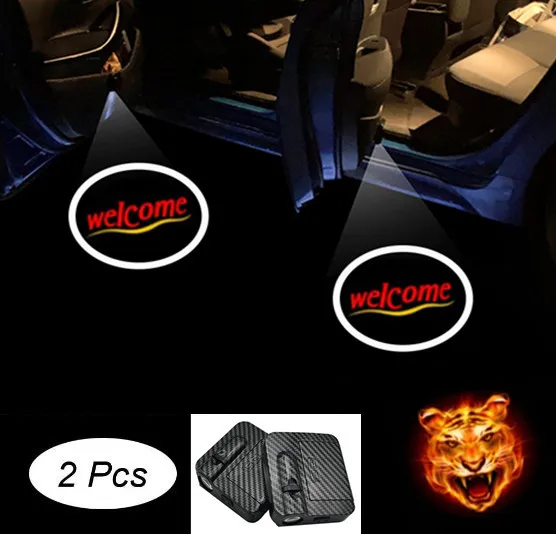 2pcs Car Door Laser Projector Logo Ghost Shadow Light Wireless Carbon Fiber Welcome Lamps LED Cartoon Decorative Lamp |