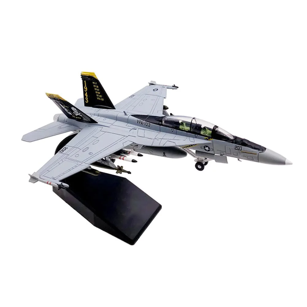 Модель самолета в масштабе 1/100 F-18 F18 VF103 Super Hornet Strike игрушка боец Jet, металлическая модель военного литого самолета, подарок, коллекционный подарок