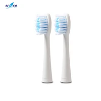 2 pcs portable electric replacement brush heads for seago sg 881 electric toothbrush soft nylon bristles tooth cleaning tools