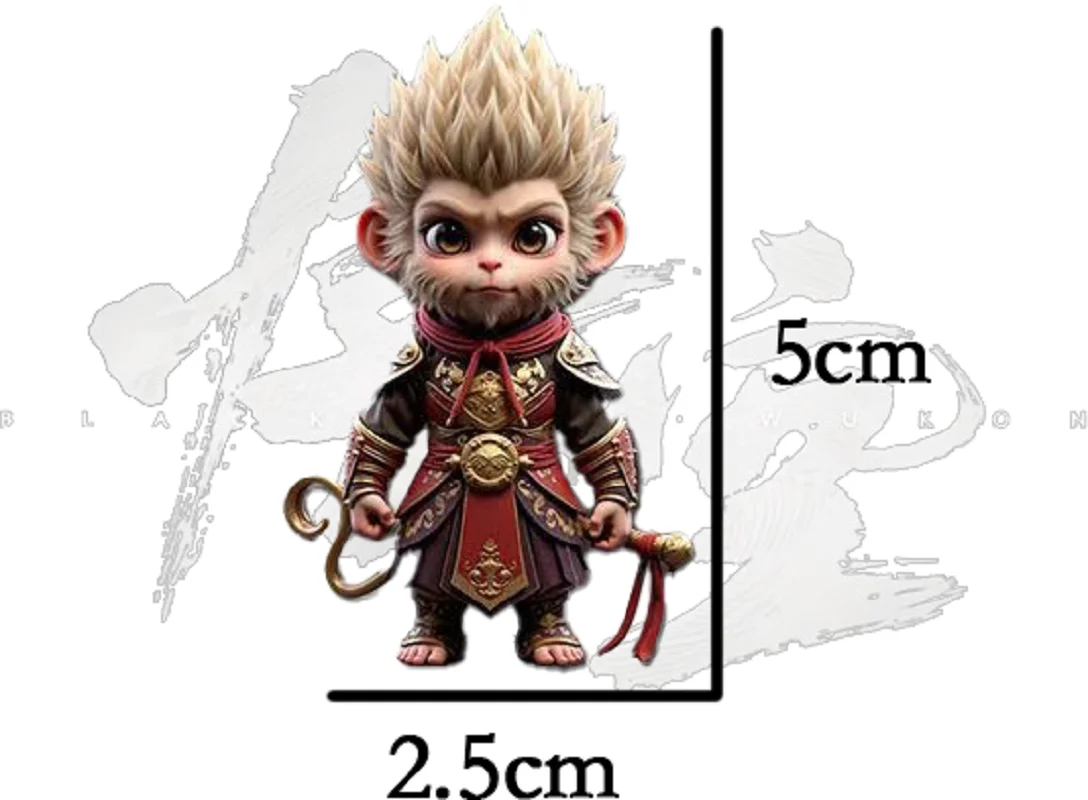 Фото Брелок для ключей Акриловый кулон Черный Миф Sun Wukong Monkey King The Destined One Брелок для ключей Вентиляторы Коллекционировать Купите 1, получите 1 бесплатно №5
