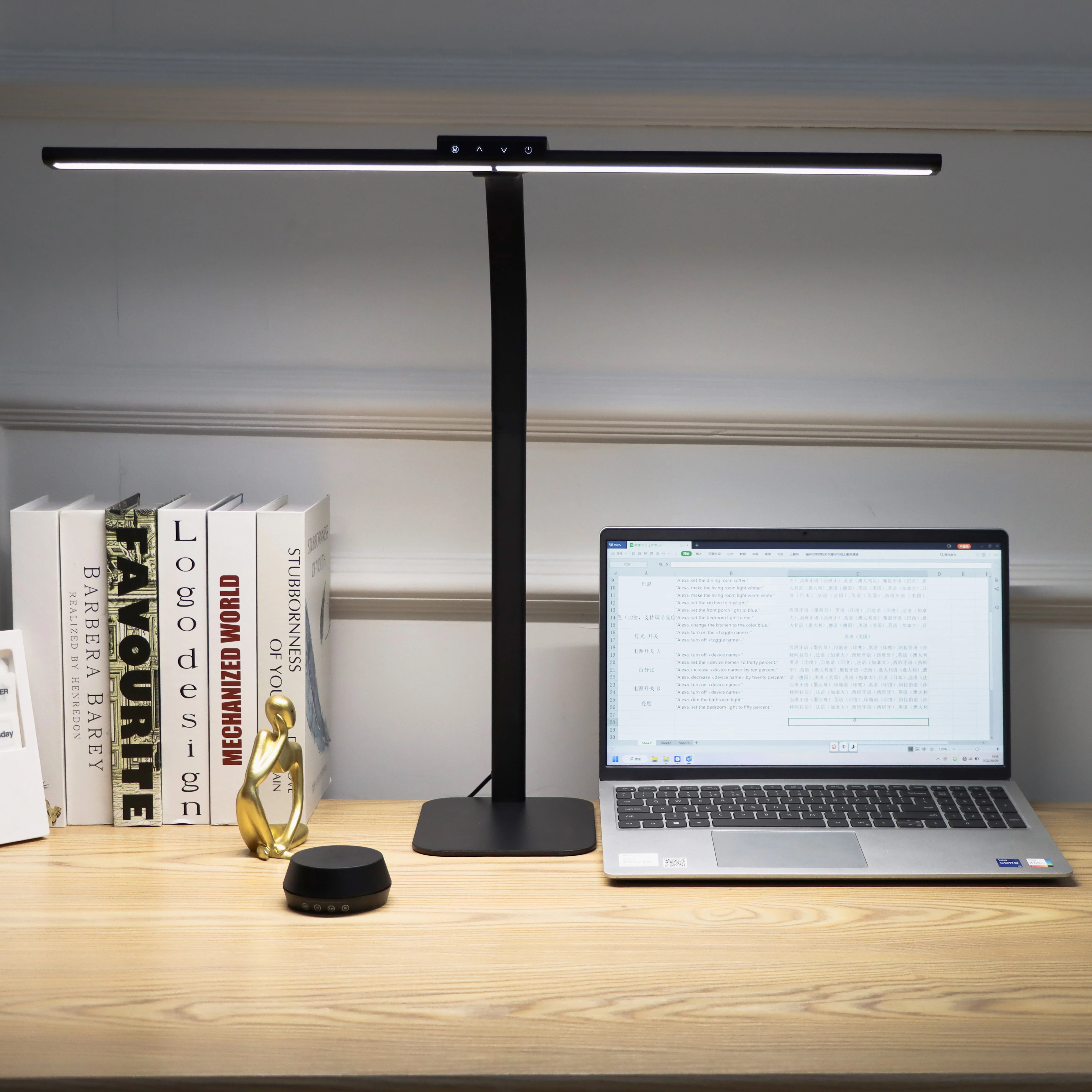 

DS521 T-shape AA Grade Eye Caring Study Table Smart Lamp Desk LED Work Light