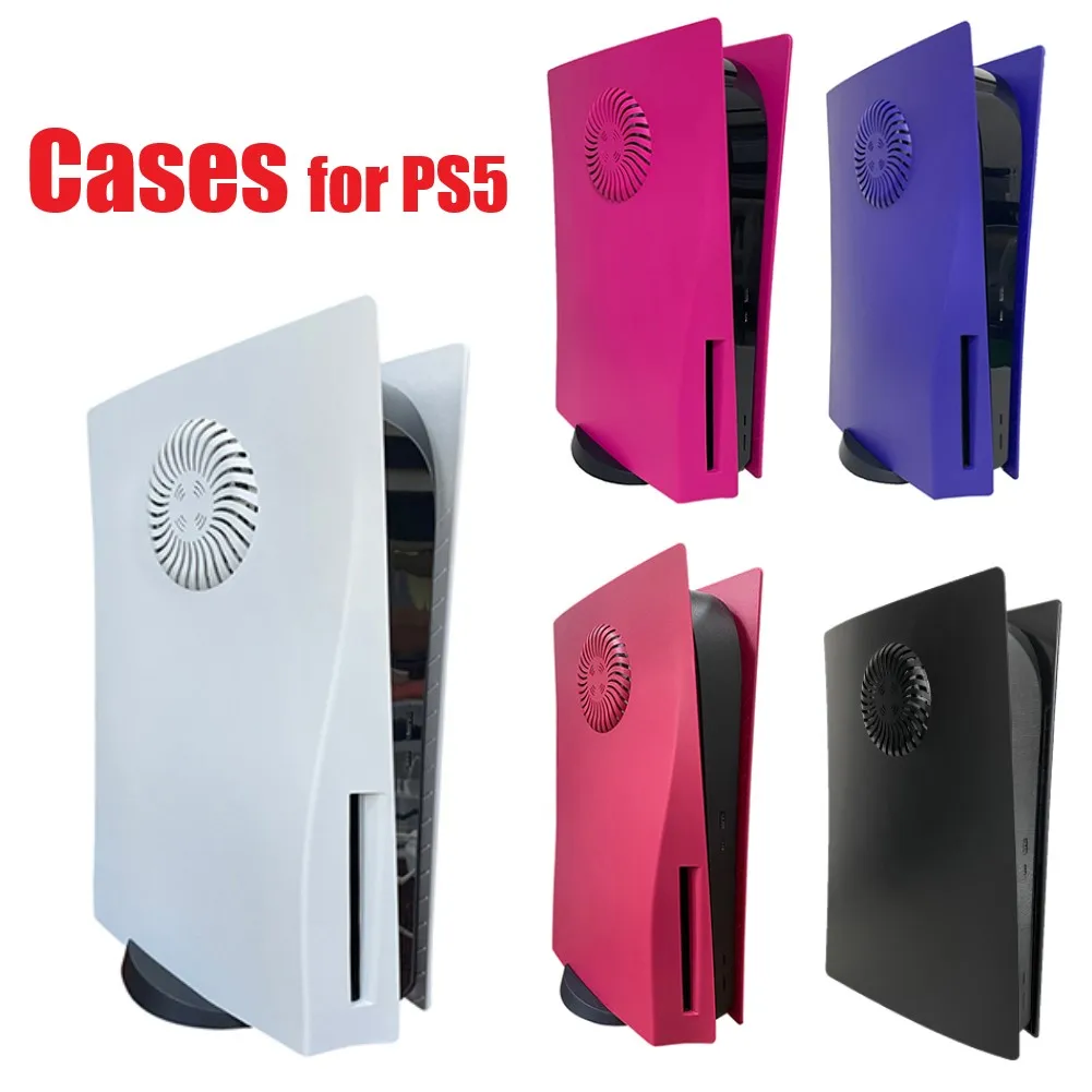 

Hollow Game Console Replacement Panel Cases Abs Material Dust Covers for Ps5 Host Cd Version Driver Version Anti-Scratch Skin