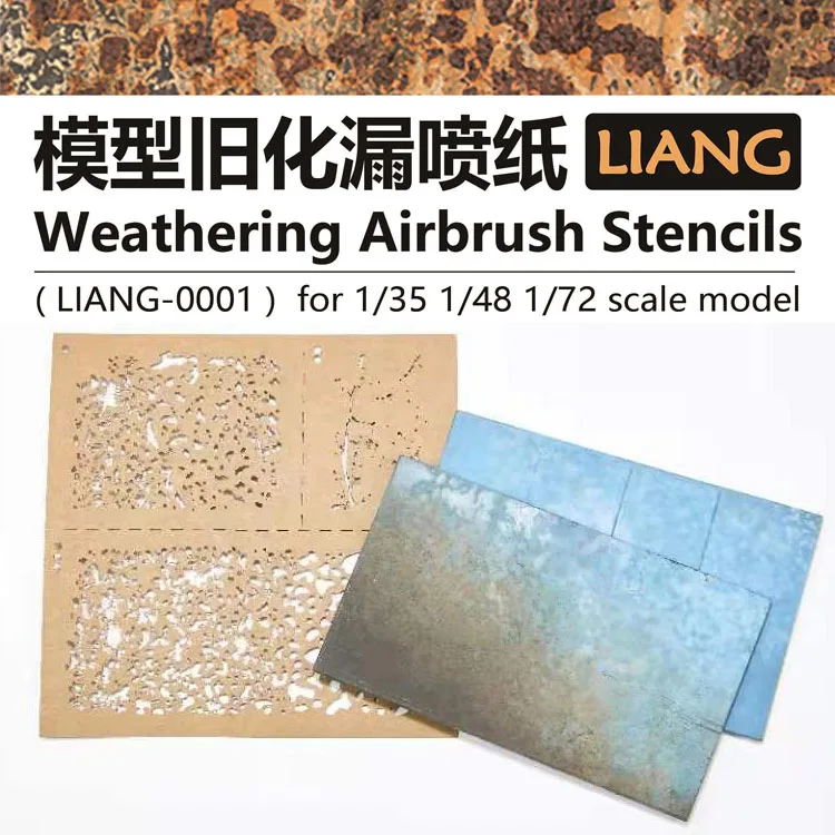 

LIANG 0001 DIY Weathering Airbrush Stencils Tools For 1/35 1/48 1/72 Scale Model