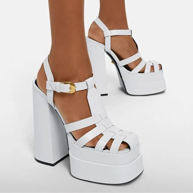

Women Pumps 2022 Fashion Ladies Slides Platform Shoes For Women Footwear Shoes High-Heeled Plus Size Roman Sandals High Heels