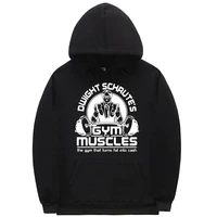 dwight schrutes gym for muscles the gym tha that turns fat into cash printed hoodie spring autumn men women casual sweatshirt