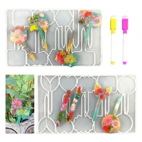 diy garden plant labels silicone mold plant name decoration handmade epoxy resin mold sign tray mark forms crystal mold