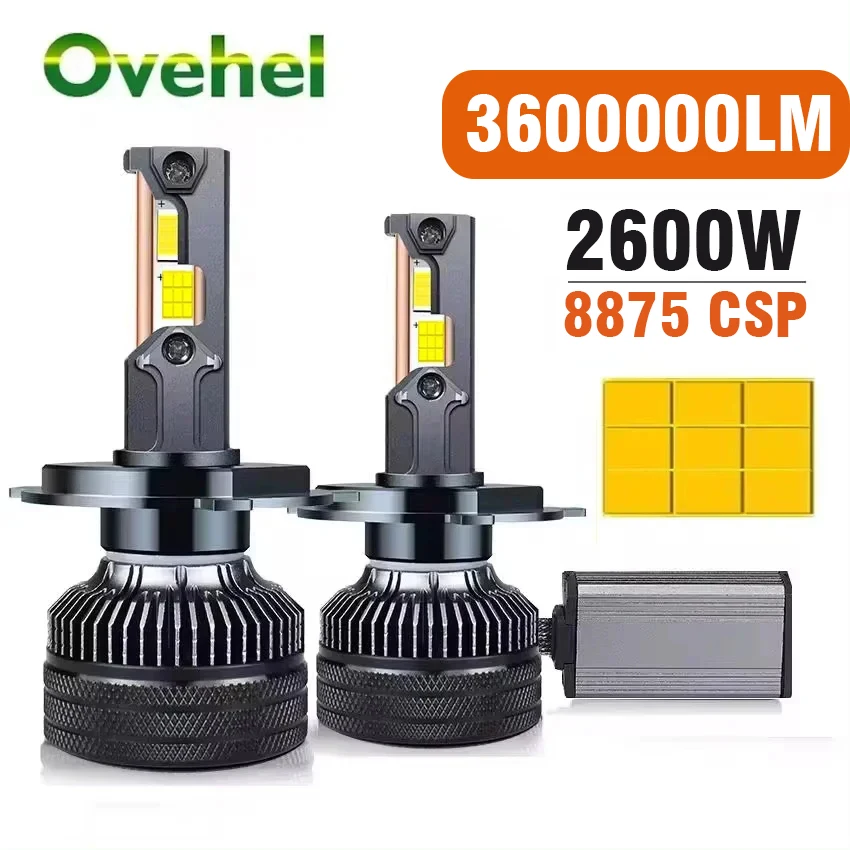 

Светодиодная лампа OVEHEL H7 H4 2600 Вт 3600000 LM три медных трубки светодиодные фонари для автомобиля H1 H11 HB3 9005 HB4 9006 светодиодные фары 6000K