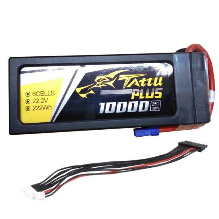 

Tattu Plus 22.2V 25C 10000mAh 6S Lipo Smart Battery Pack with EC5 Plug