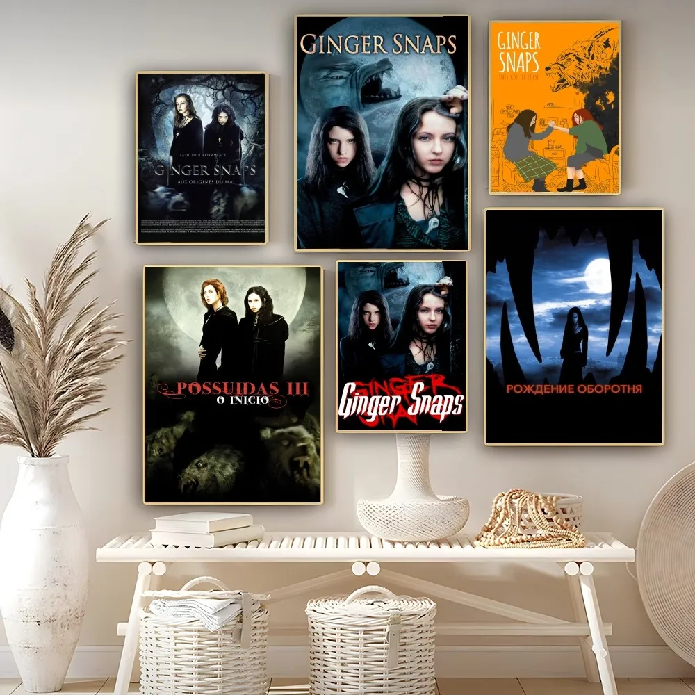 Popular Ginger Snaps Movie Sticky Posters Fancy Wall Sticker For Living Room Bar Decoration Vintage Decorative Painting