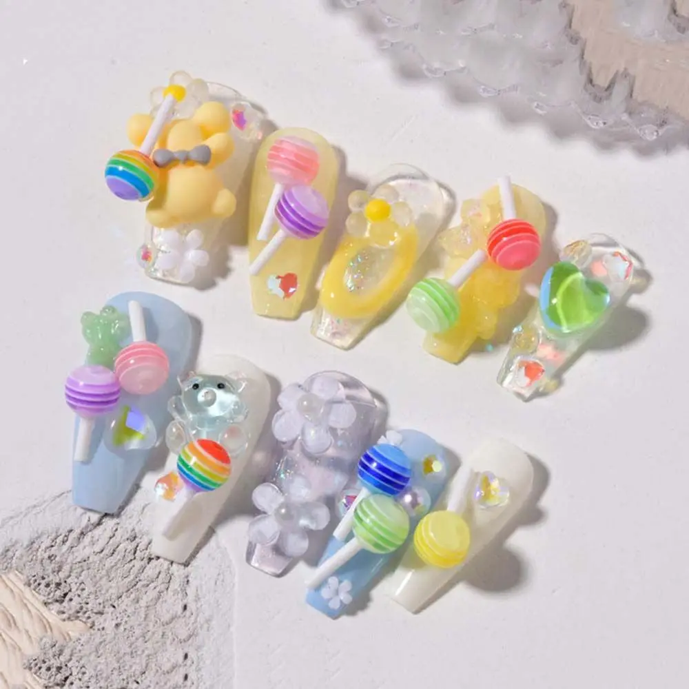 

5 шт. украшения для ногтей леденцы цветные Мультяшные 3D трехмерные симфонические конфеты для ногтей ювелирные изделия «сделай сам» инструм...