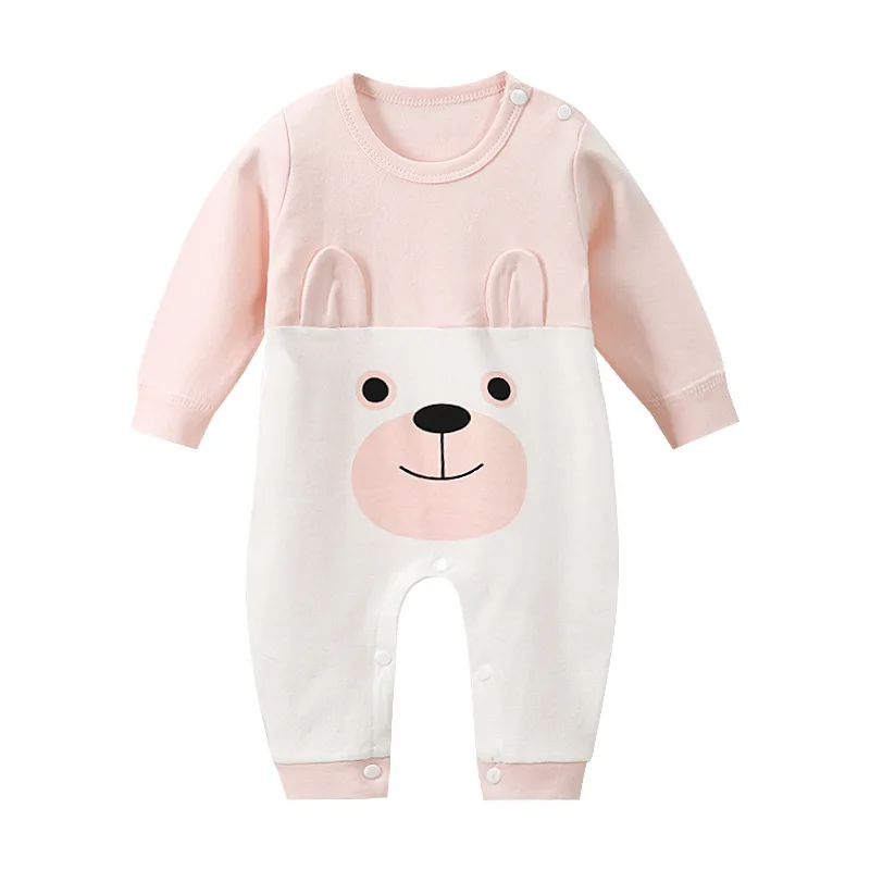 

New Boys And Girls Baby Cartoon Print Long-sleeved Cotton Romper Comfortable And Soft Infant Clothing Baby Girl Romper