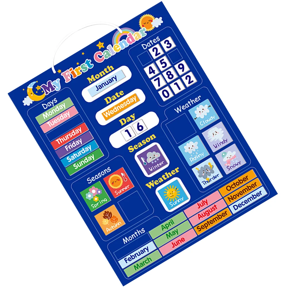 

Детский магнитный календарь синий