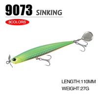 sinking minnow fishing lures spinner bait rotating tail vibration swimbait copy japan whopper plopper pencil wobblers for pike