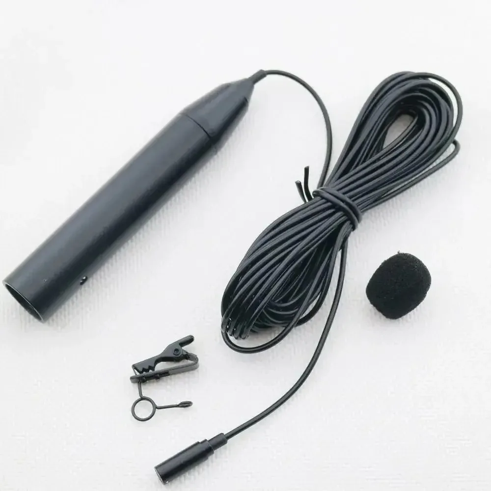 Фото Профессиональный петличный микрофон MiCWL XLR 3-контактный с фантомным питанием 48В для микшера, усилителя, предусилителя, кабель 5м №3
