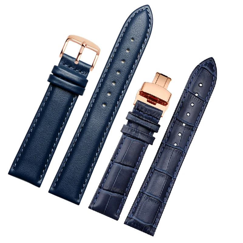 Ремешок из натуральной кожи для наручных часов синий браслет Citizen Eco Drive BM7140 CA4031 20