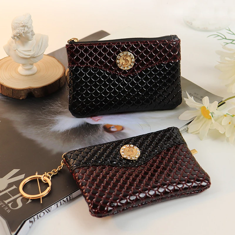 

PU Leather Coin Purse Zipper Wallet Storage Bag Change Pouch Ultra-thin Mini Portable Card Holder For Women Girl Storage Bag