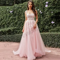 pink princess aline wedding dress bridal robe de mariee lace appliques uvrcos bride gown tulle vestidos de novia drop shipping