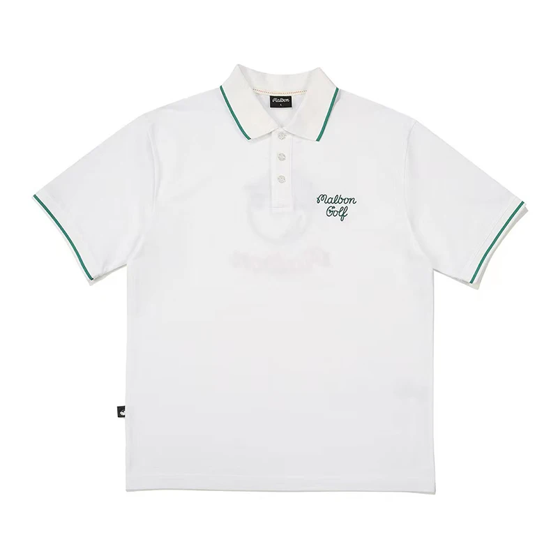 2023 New Men's Golf Polo Short Sleeve Embroidered Head Image T-shirt Sports Shirt images - 6