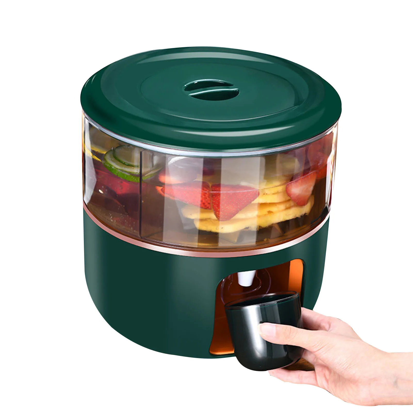 

12-13L Refrigerator Cold Water Bucket Cold Kettle With Faucet Rotating Water Pitcher Tea Juice Beverage Dispenser Container