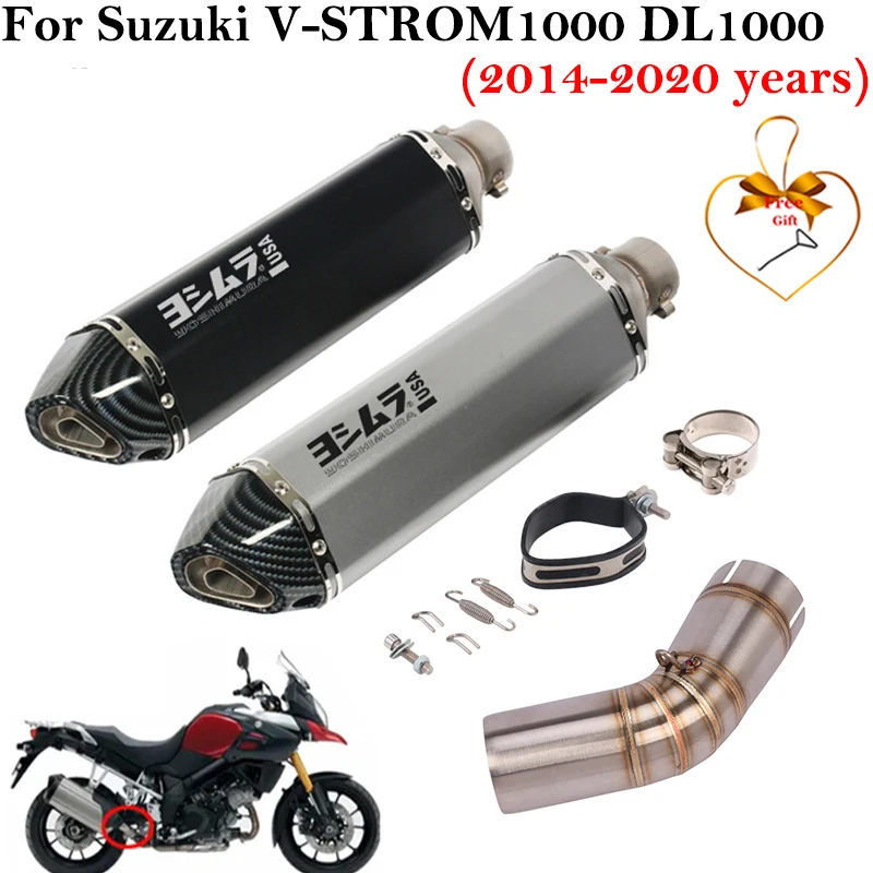 Для SUZUKI DL1000 V-STROM 1000 DL 2014 - 2020 глушитель выхлопной трубы мотоцикла модифицированный