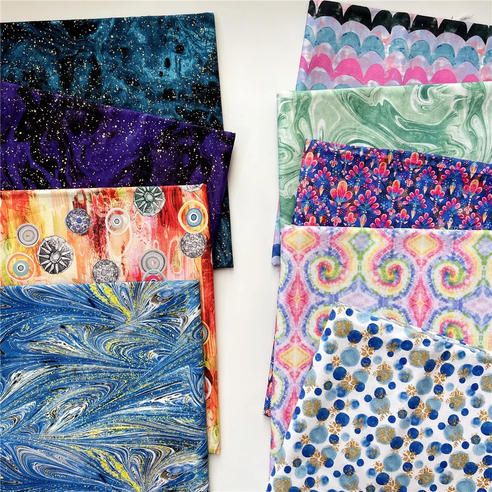 Wide110 см Разноцветные перья рыба чешуя звездное небо 100% хлопок ткань лоскутное