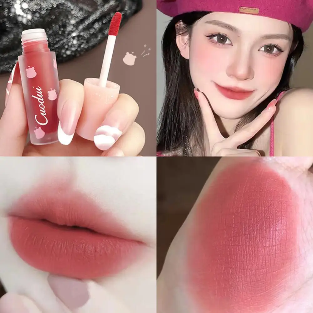 

CUODUI 6 Color Soft Mist Lip Mud Velvet Matte Lipstick Waterproof Long Lasting Cute Lipgloss Non-Stick Cup Makeup Cosmetic