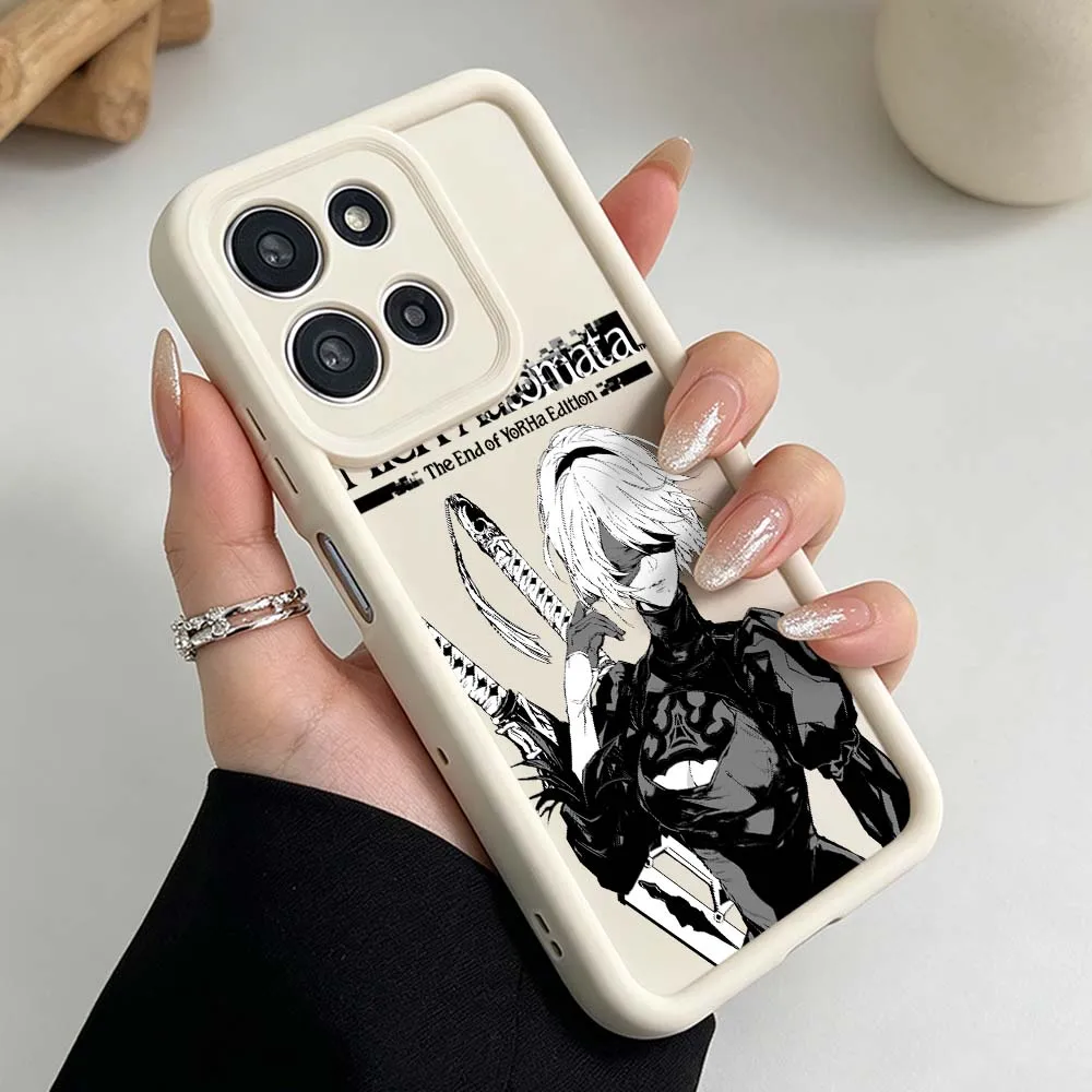 Фото Чехол для телефона NieR Automata Anime для Motorola Moto G86 G85 G75 G56 G06 Edge 70 60 50 Fusion Eye Ladder, силиконовый чехол №4