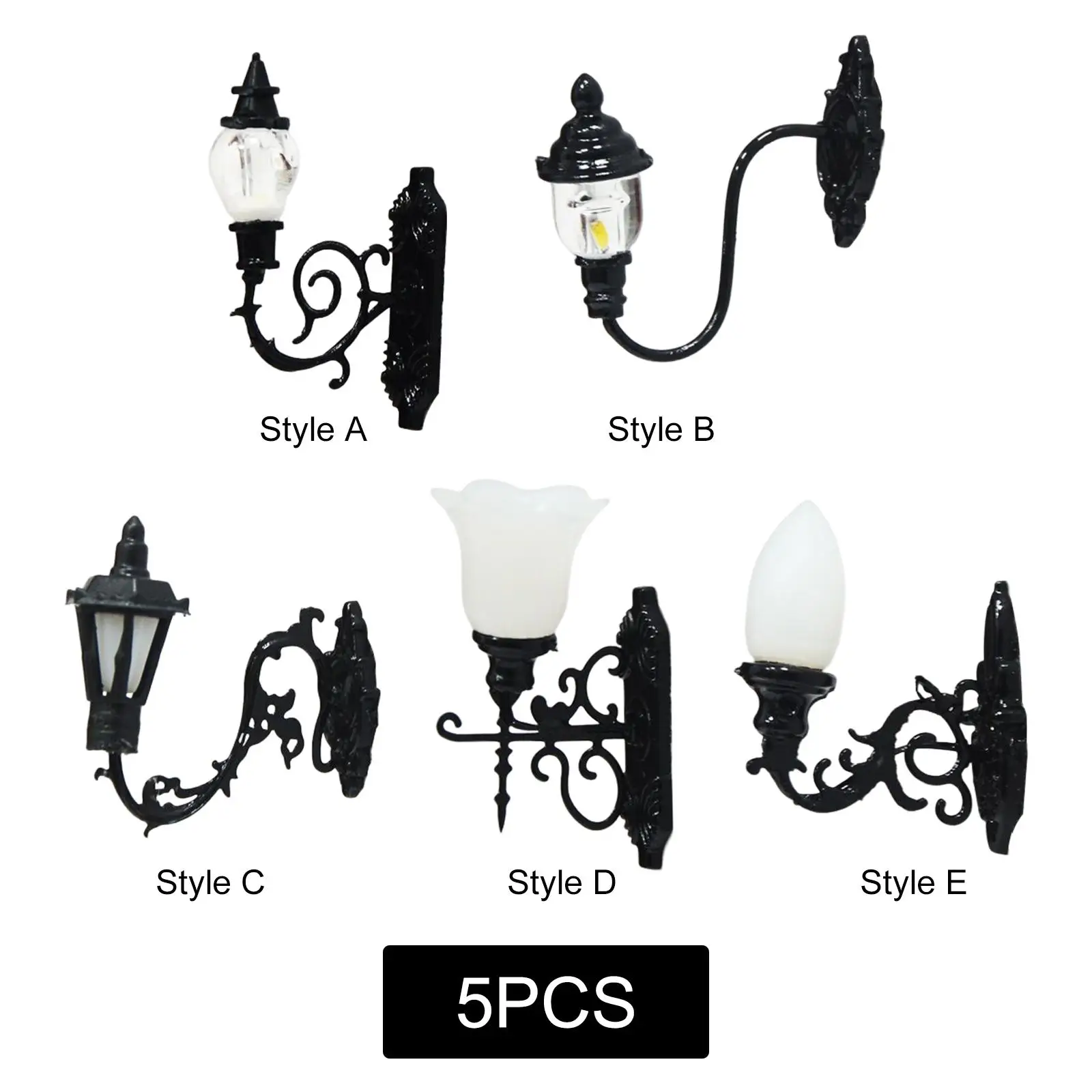 

Миниатюрные уличсветильник мини-светильники в винтажном стиле, модель бра для сада, двора, 5 шт.