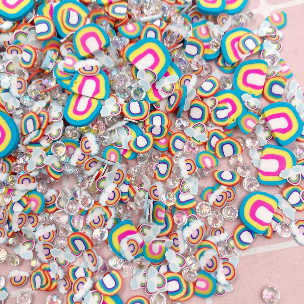 100 г цветной радуги и облака полимерная глина посыпка для поделки своими руками