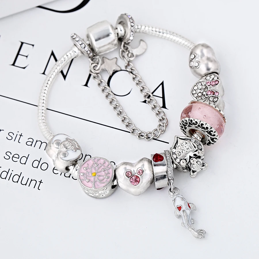 SEILAOY модные браслеты с подвесками в виде рыбы кои для женщин и мужчин