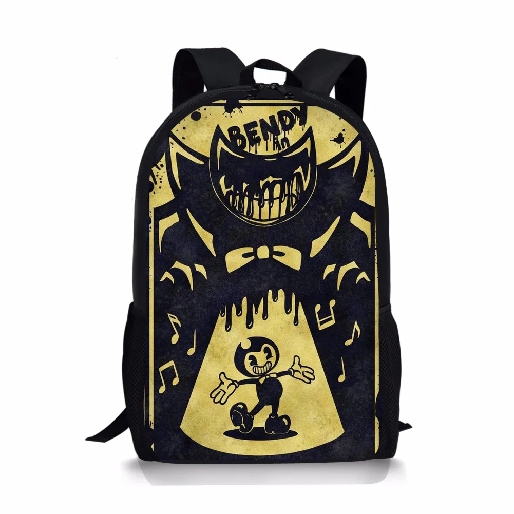 2022 Trend Bendy-Ink-Machine Print Children's School Backpack Custom Premium Students Satchel Mochilas Escolares Free Shipping