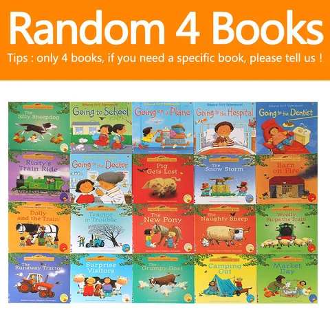 Книги для детей на английском языке, 4 шт. в случайном порядке
