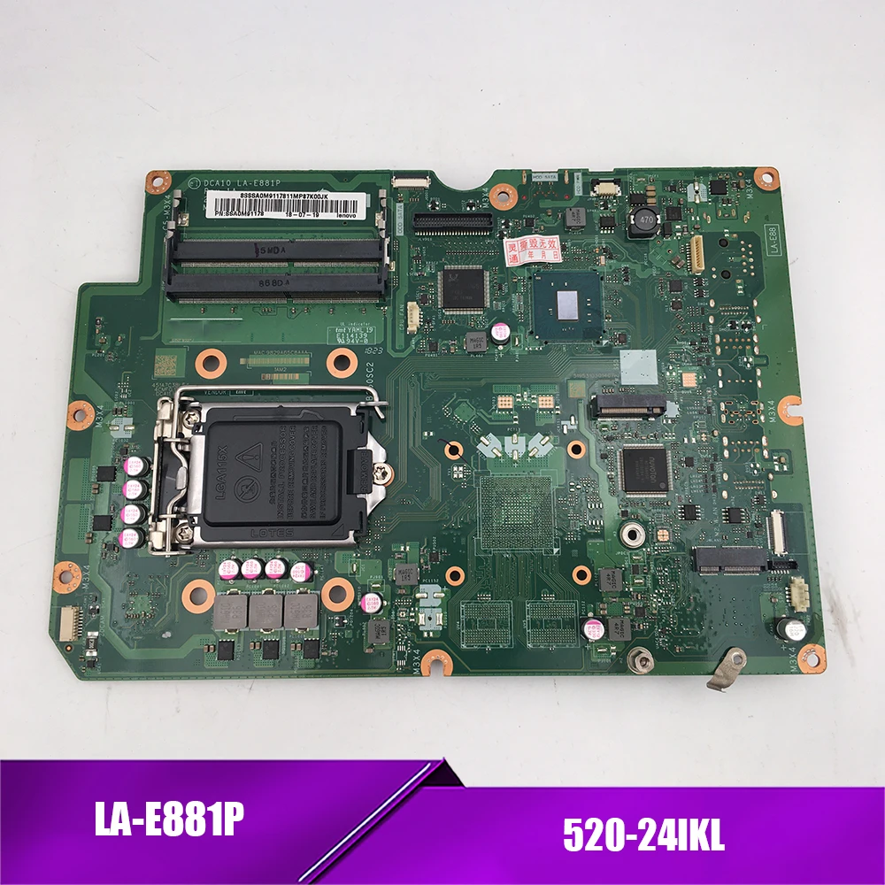 

High Quality for Lenovo LA-E881P IB250SC2 DDR4 01LM137 01LM142 01LM138 All-in-One Mainboard 520-24IKL Pre-Shipment Test