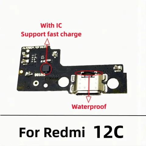 10 шт./лот, USB-разъем для док-станции для зарядного устройства, разъем для зарядки, гибкий кабель для Redmi 7A 8 9 10 10C 10X 5G 12C
