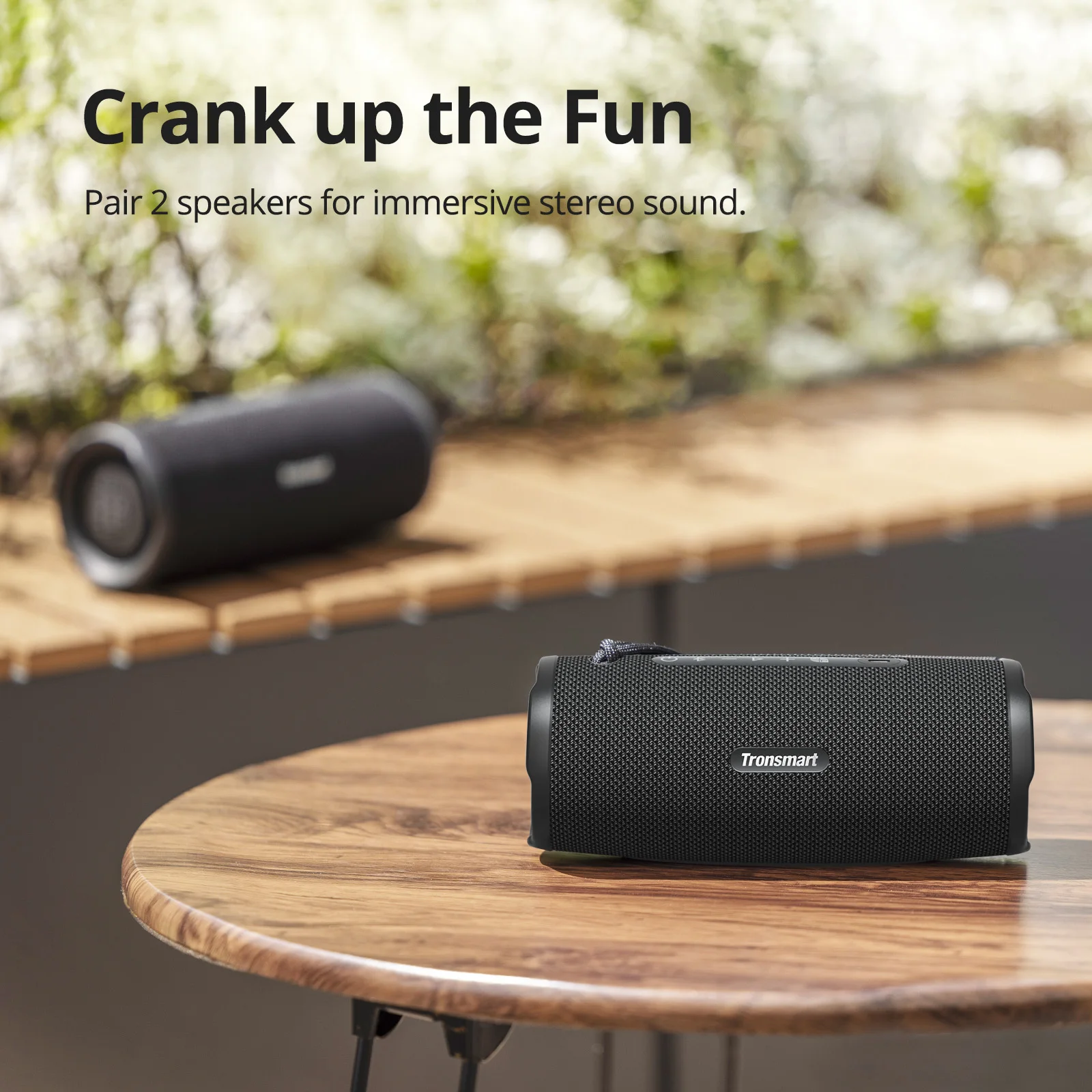 Фото колонка bluetooth Tronsmart C3 Plus с басами, двумя режимами звука, водонепроницаемостью IPX7, TWS, временем воспроизведения 18 часов, портативный для кемпинга, путешествий №2