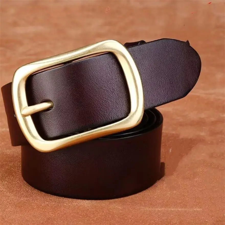 Men's belt needle buckle belt men denim simple Korean version of all retro casual pants belt