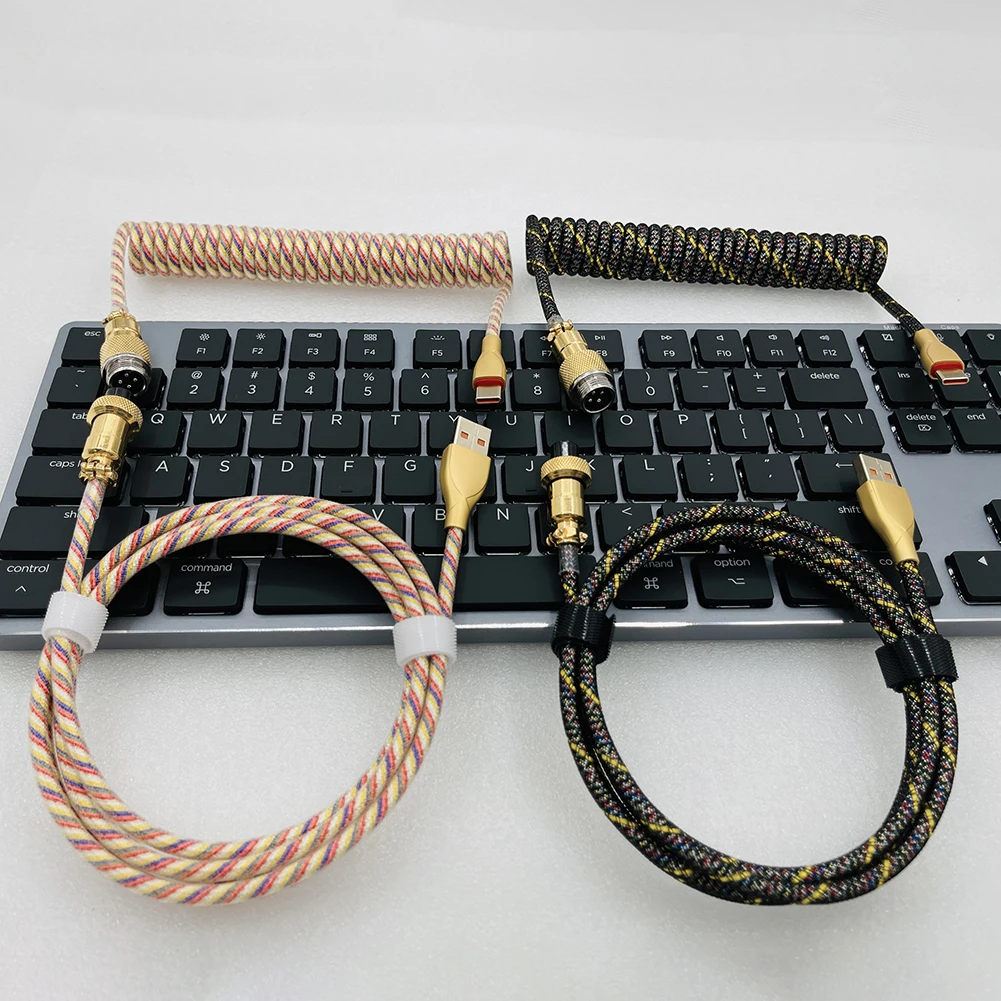 

USB-кабель типа C, механическая клавиатура, спиральный кабель, провод, механическая клавиатура, Авиатор, настольный компьютер, спиральный пру...