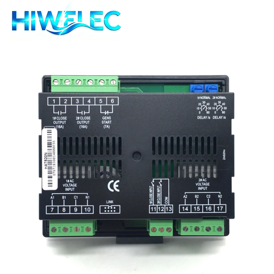 Фото Модуль контроллера генератора Smartgen HAT520N с двойным источником питания и АВР, модуль управления автоматическим переключателем, запасная часть для генератора №1