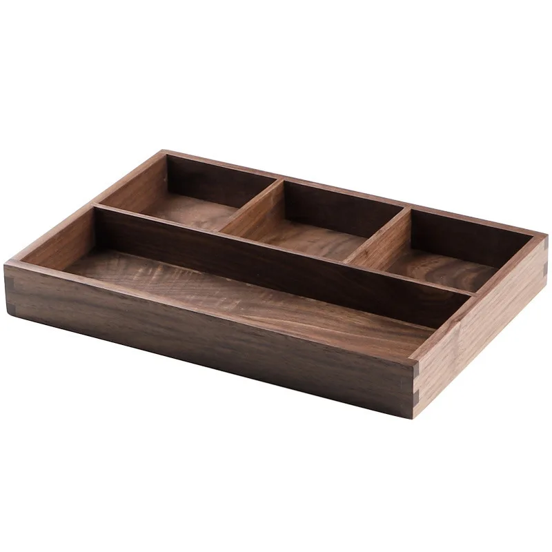 

Деревянная коробка для хранения из черного ореха