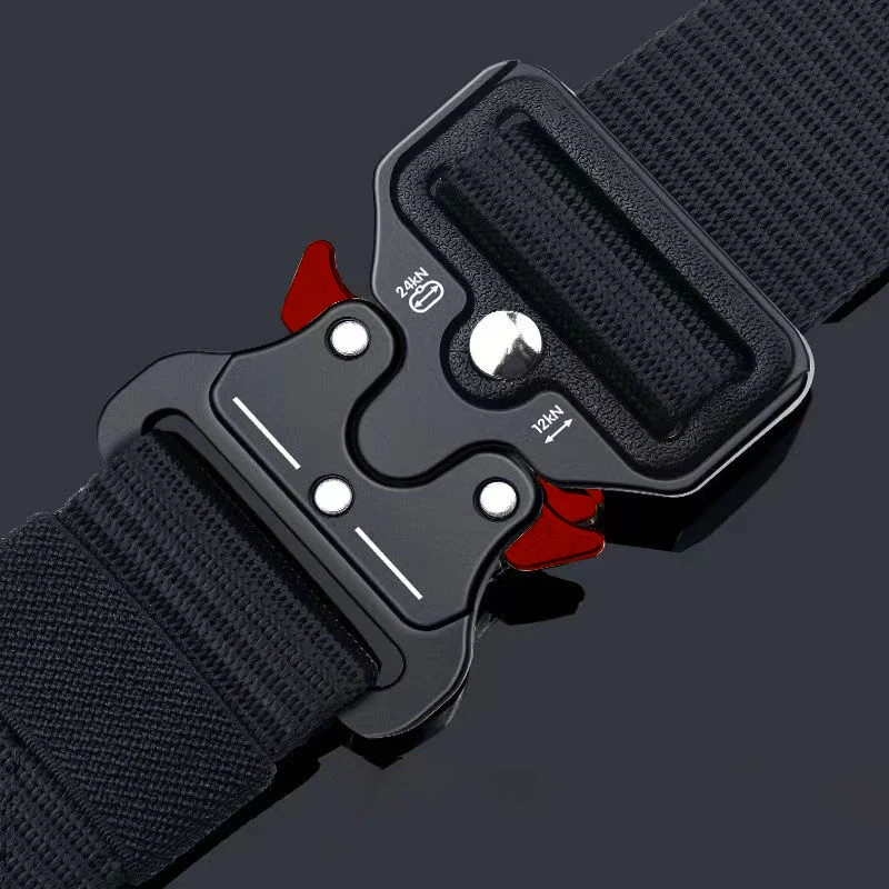 

Genuine tactical belt quick release outdoor military belt soft real nylon sports accessories men and women black jeans belt