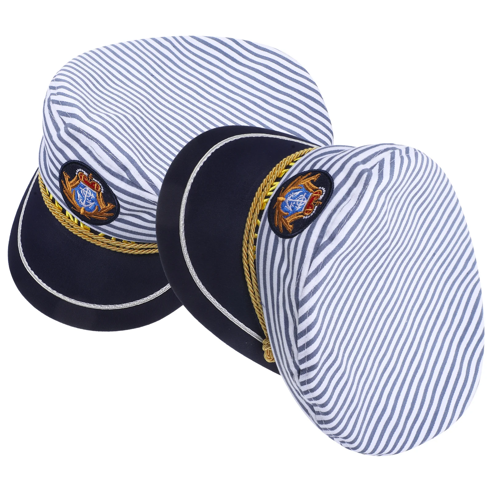 

2 Pcs Accessories Men Captain Hat Adult Boat Gifts Girl Captains Boating Sailing Cotton Hats Boaters Sailor Women's