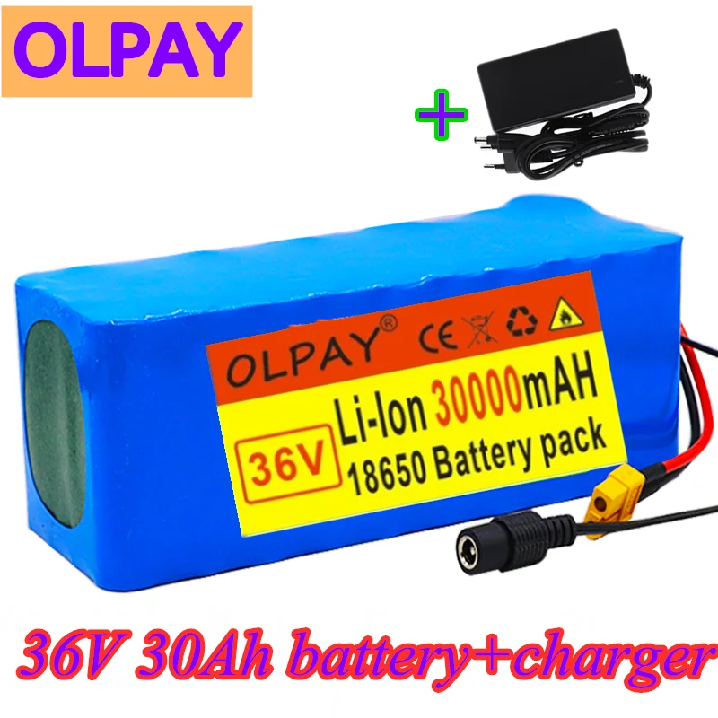 

Free Shipping 36V Battery 10S4P 30Ah Battery Pack 1000W High Power Battery 42V 30000mAh Ebike Electric Bike BMS+42V2A Charger