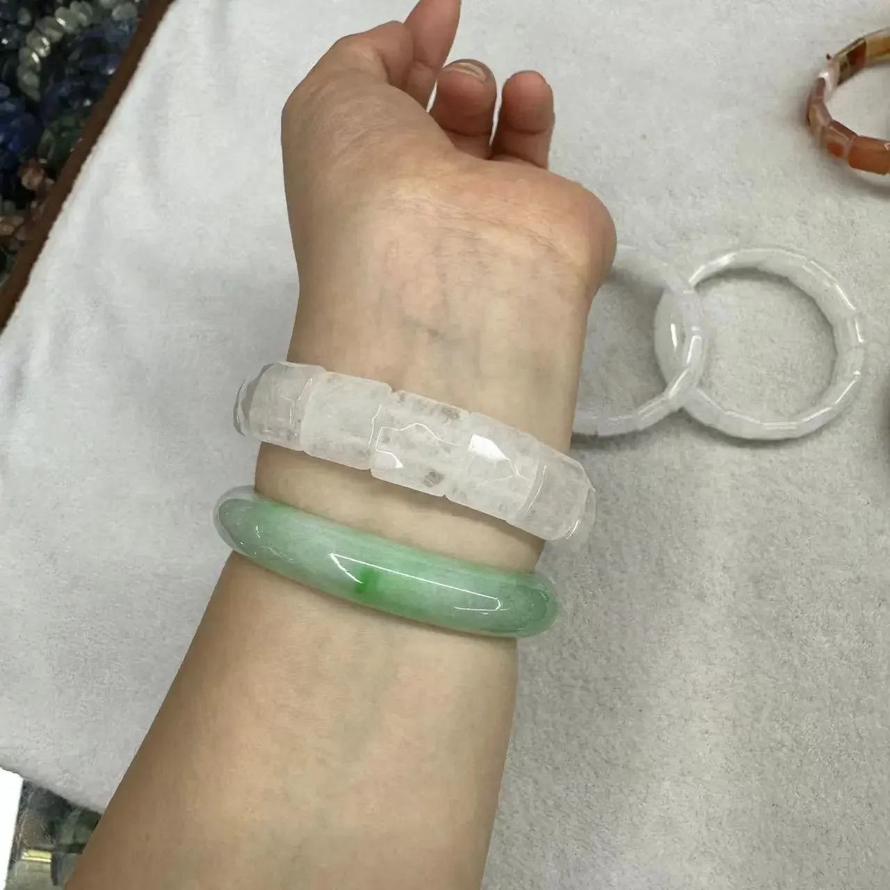 Новая форма 11*15 мм натуральный красивый браслет с кристаллами энергетический