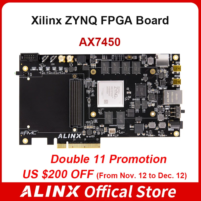 ALINX AX7450: Zynq-7000 SoC XC7Z100 PCIe ZYNQ FPGA Development Board ZYNQ ARM 7100 FMC HPC