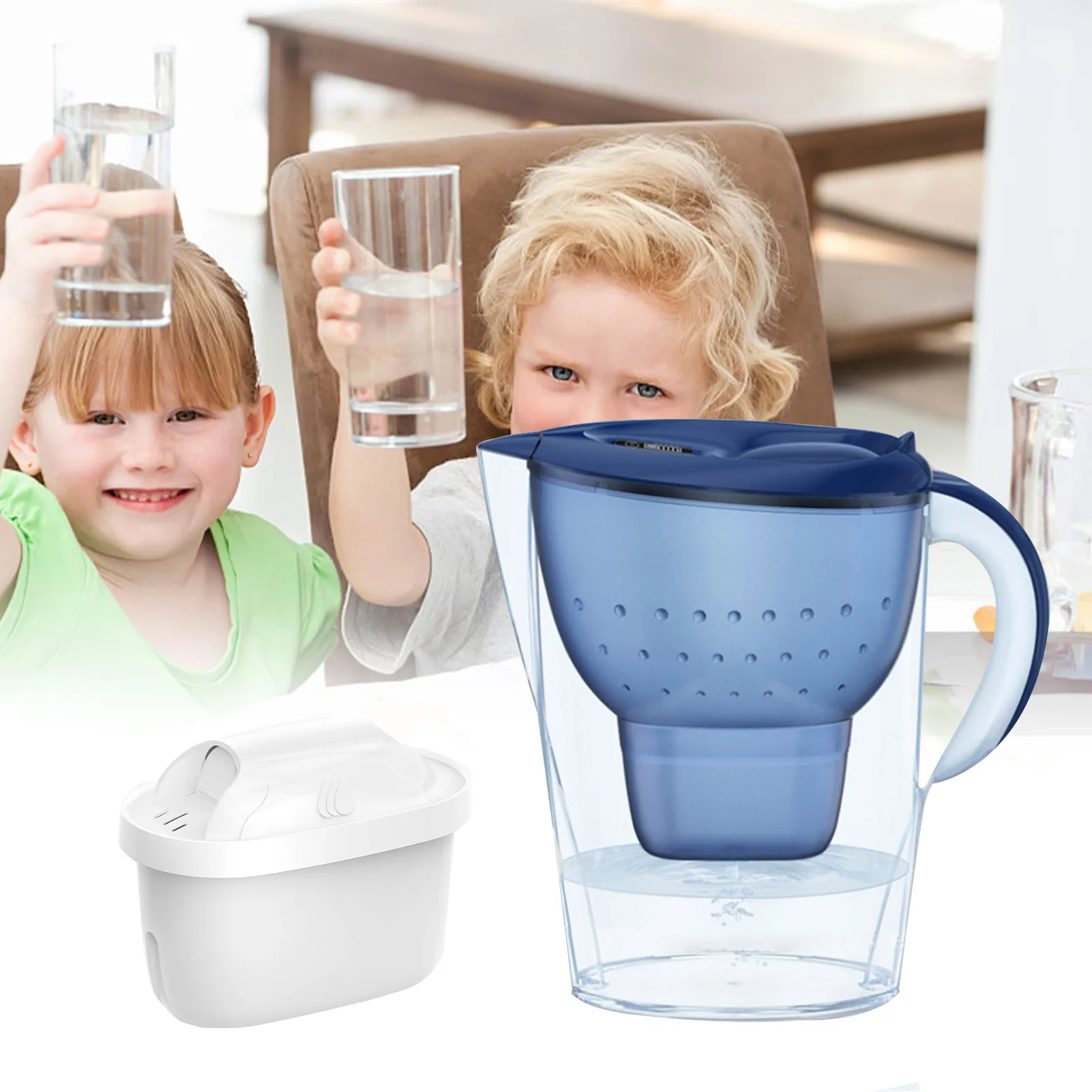 

Water Purifier Water Pitcher Filter Element 6Pc Activated Carbon Filters For Pitchers Reduce Impurities Replacement Water Filter