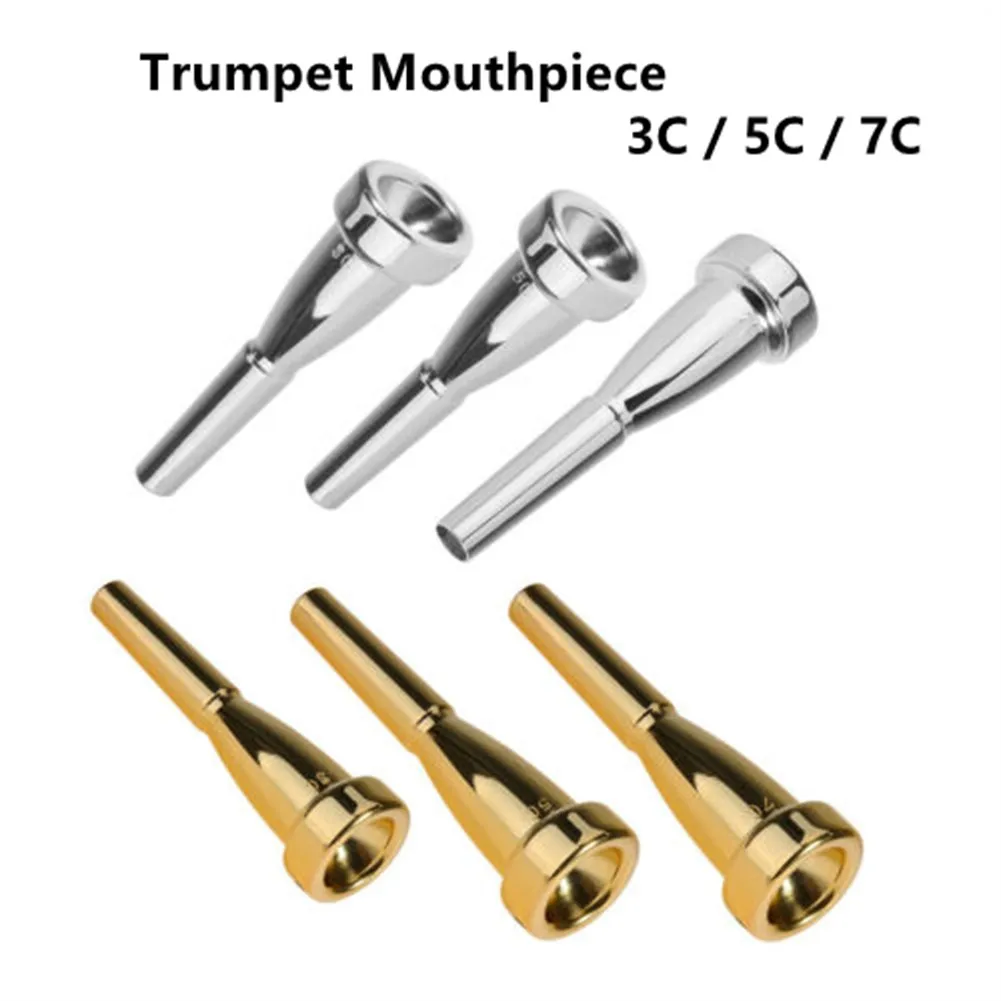 

Professional Trumpet Mouthpiece 3C 5C 7C Size For Bach Beginner Exerciser Parts Accessories Replacement Set With Case